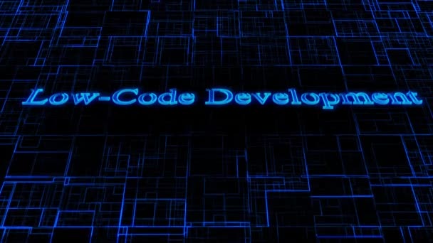 Concepto Digital Desarrollo Código Bajo Con Efecto Glitch Sobre Fondo — Vídeos de Stock