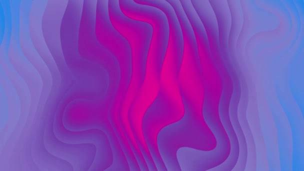 Абстрактный Синий Фиолетовый Градиентный Фон Анимированный Волнистыми Линиями — стоковое видео
