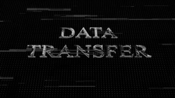 Ψηφιακή Έννοια Της Μεταφοράς Δεδομένων Επίδραση Δυσλειτουργία Κινουμένων Σχεδίων Σκοτεινό — Αρχείο Βίντεο