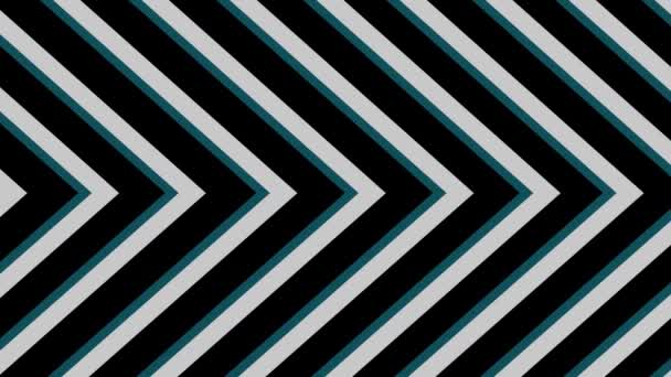 Motif Rayures Diagonales Noir Blanc Animé Avec Des Accents Bleus — Video