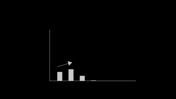 収益グラフと成功矢印アニメーションの背景 Mz_709 — ストック動画