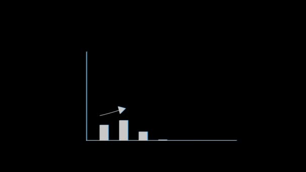 収益グラフと成功矢印アニメーションの背景 Mz_710 — ストック動画