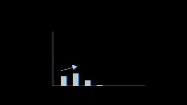 収益グラフと成功矢印アニメーションの背景 Mz_713 — ストック動画