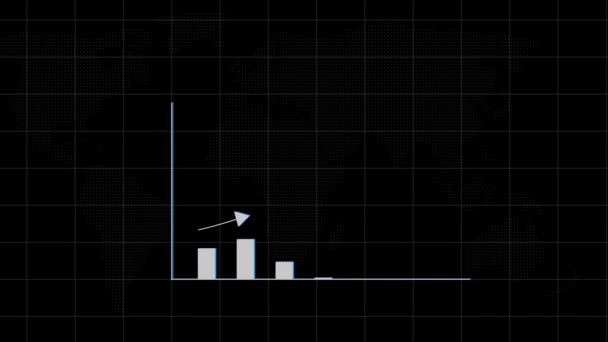 収益グラフと成功矢印アニメーションの背景 Mz_712 — ストック動画
