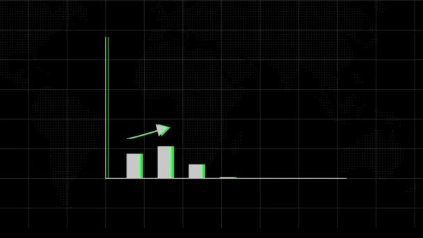 Üzleti Profit Grafikon Diagram Siker Nyíl Animációs Háttér 714 Színezék — Stock videók