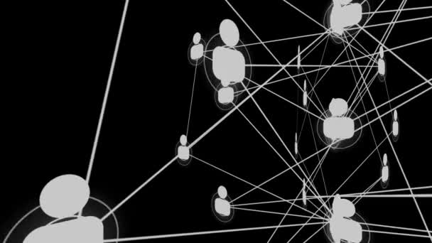 グローバルネットワーク接続ラインパターンネオンアニメーションの背景 Mz_727 — ストック動画