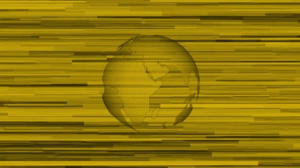 News Presentation World Globe Strips Line High Tech Animation Background — Stock Video