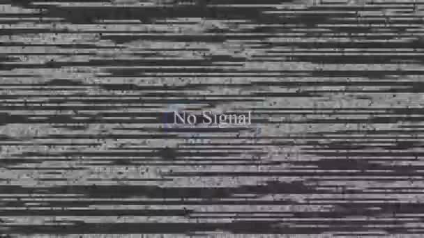 Störungen Kein Signal Glitch Error Video Damage Horizontale Streifen Linie — Stockvideo