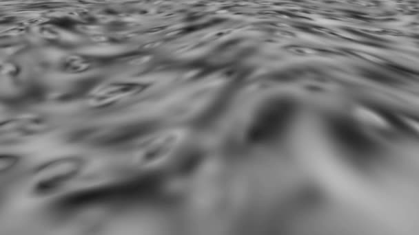 Тече Багато Хвильової Рідини Анімованої Сірому Фоні Порожнє Посилання — стокове відео