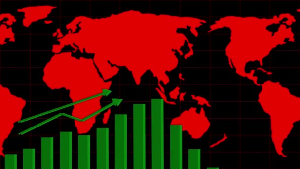 利益と事業損失のアニメーションの背景を示すビジネスグラフ Mz_784 — ストック動画