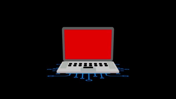 Generáció Koncepció Trendi Lapos Design Laptop Megjelenítés Animációs Háttér 810 — Stock videók