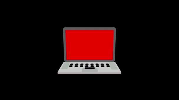 Conceito Texto Biotecnológico Com Globo Mundial Fundo Ícone Laptop Simples — Vídeo de Stock