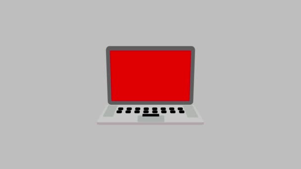 Conceito Sinal Com Fundo Simples Ícone Laptop Mz_819 — Vídeo de Stock