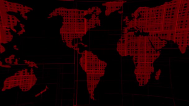 News Presenters Background World Map Black Background Mz_826 — Stock Video