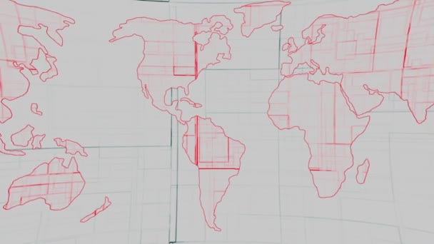 Nachrichtenmoderatoren Hintergrund Weltkarte Auf Schwarzem Hintergrund Mz_827 — Stockvideo