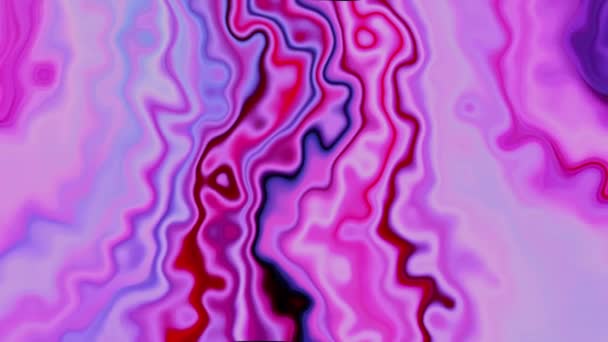 Kleurrijke Multicolor Wave Vloeibare Verf Mengen Achtergrond Met Plons Werveling — Stockvideo