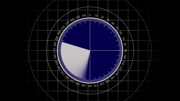 Radar Écran Arrière Plan Technique Recherche Information Concept Mouvement Arrière — Video