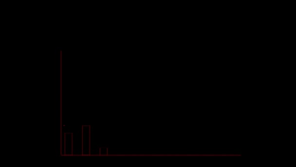 背景付きの赤いカラービジネスグラフの成長 Motionビデオ — ストック動画