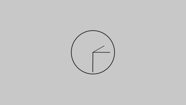 Simples Rodada Animação Relógio Azul Fundo Branco Mz_985 — Vídeo de Stock