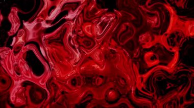 Girdap ve mermer dokuları soyut arkaplan ile canlandırılmış kırmızı ve beyaz sıvı sanat deseni.