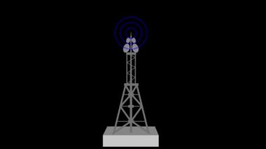 İletişim kulesi radyo dalgası üretiyor zararlı radyo kulesi insan mobil radyo dalgası. mz_1171