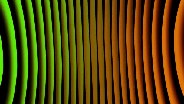 Fondo Abstracto Animado Con Líneas Gradiente Vertical Verde Naranja — Vídeos de Stock
