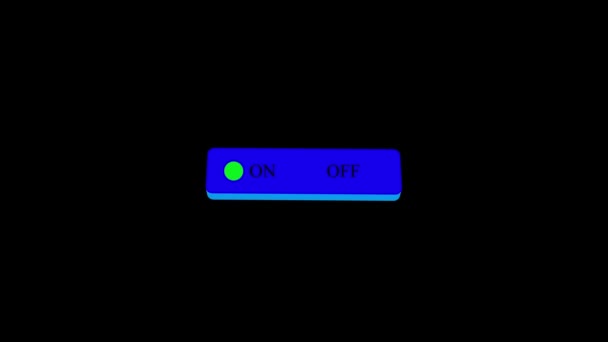 Blue Glowing Baton Black Background Animation — Stock Video