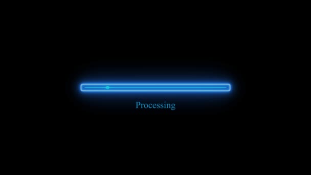 Bright Color Loading Bar Concept Black Background Animation Mz_1058 — Stock Video