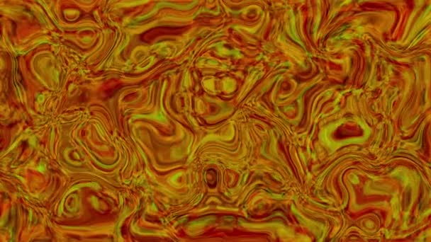 Абстрактна Хвиляста Текстура Теплих Відтінках Червоного Помаранчевого Жовтого Підходить Фону — стокове відео