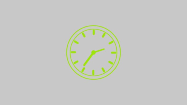 Horloge Sur Heures Horloge Vidéo Animation Sur Fond Noir Mz_1167 — Video