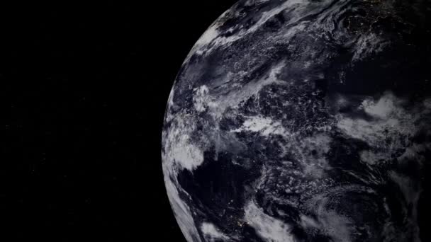 Aarde Van Ruimtevlucht Aarde Planeet Ruimte Realistisch Maken Ruimte Achtergrond — Stockvideo