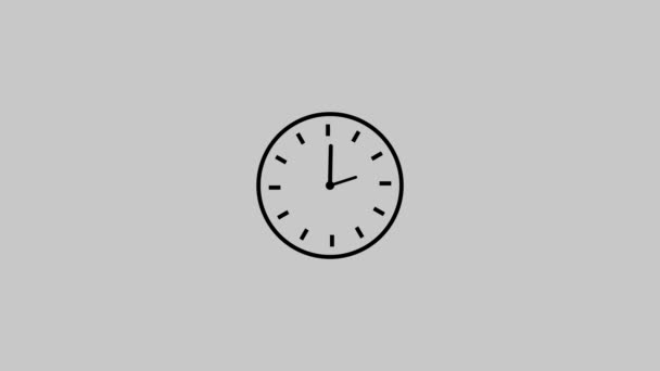 Rodada Vídeo Animação Relógio Círculo Preto Fundo Branco Mz_1198 — Vídeo de Stock
