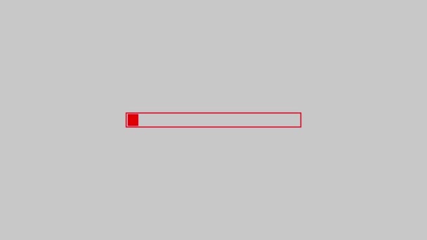 Bright Color Waiting Loading Bar Animation Video Footage White Background — Stock Video
