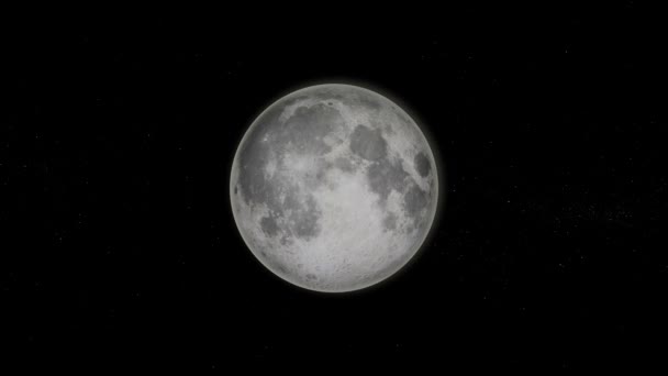 Rotación Suave Hacia Lado Oscuro Rotación Lunar Revoluciones Fluidas Caché — Vídeos de Stock