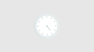 Kronometre saat animasyonu, beyaz arkaplandaki saati durdurma. m_52