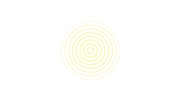 圆形辐射脉冲 当它在白色背景上移动波动画时消散 M_44 — 图库视频影像
