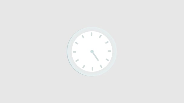Cronômetro Animação Relógio Parar Relógio Animado Fundo Branco M_52 — Vídeo de Stock