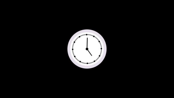 Годинник Годинник Анімації Годинник Секундомір Годинник Анімований Чорному Тлі Річний — стокове відео