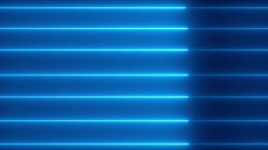 Neon ışığı yatay çizgi arkaplanı mavi renkli parlak çizgi arkaplanını döngüler. m_148