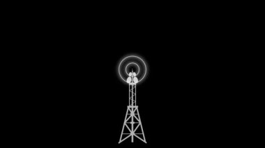 İletişim kulesi insan mobil radyo dalgası için radyo frekansı üretiyor. m_171