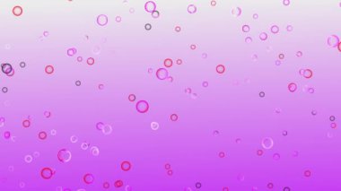 Uçan kırmızı baloncuklu soyut mor eğimli animasyon arkaplanı, şenlikli veya yaratıcı tasarımlar için uygundur..