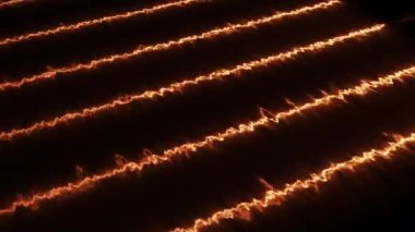 Uzayda soyut neon çizgileri, 3 boyutlu görüntüleme arkaplanı. m_271