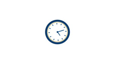 Aqua renk çemberi beyaz zemin üzerinde analog saat geri sayımı. m_352
