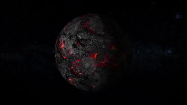 Uzaydan gelen dünya gezegeni. yüksek detaylı animasyon. Dünya 'daki uzaydan gün doğumu görüntüsü. m_446