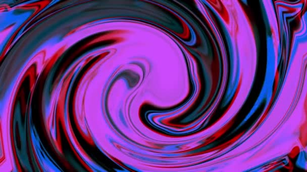 Абстрактное Спиральное Движение Светящимся Жидким Анимированным Фоном Абстрактные Синие Полосы — стоковое видео