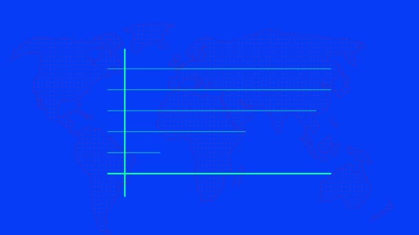 Κινούμενα Ετήσια Επιχειρηματικό Γράφημα Δείχνει Την Επιχειρηματική Επιτυχία Γράφημα Μπλε — Αρχείο Βίντεο