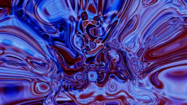 Abstrait Coloré Liquide Peinture Huile Vague Texture Fond M_144 — Video