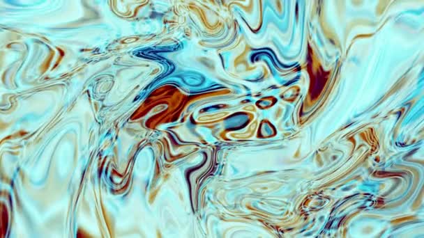 Abstract Colorful Liquid Oil Paint Wave Texture Background M_147 — Stock Video