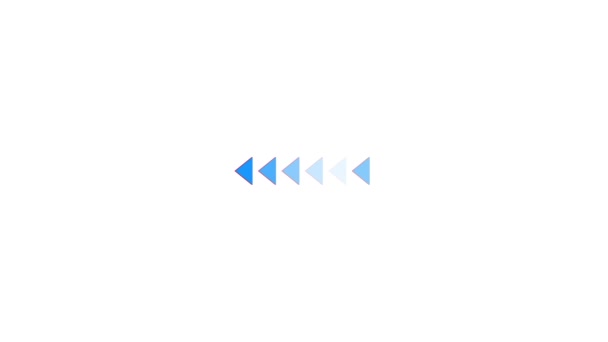 Frecce Colore Blu Che Indica Destra Sfondo Bianco M_155 — Video Stock