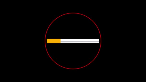 Жоден Знак Куріння Ізольований Сигареті Chroma Key Допускається Символ Анімація — стокове відео